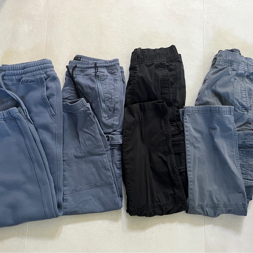 Hollister Sweatpants & Cargos - Blue, Black, Gray